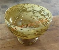 Hand blown art glass bowl