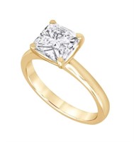 14k Gold 2.03 ct Radiant Cut Lab Diamond Ring