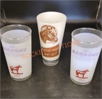 Vintage Kentucky Derby drinking glasses