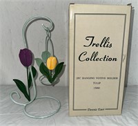 Trellis Collection 2Pc Hanging Votive Holder Tulip