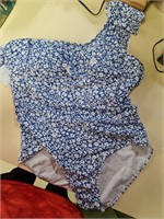 XL - flower one strap bathing suit