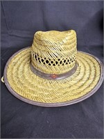 Superman Logo Straw Cowboy Hat With Brown Band