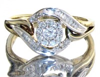 $975 MSRP 1/4 ct  Diamond Designer Ring