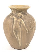 6" Art Nouveau Figural Pottery Vase