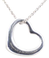 Tiffany & Co. Large Open Heart Necklace