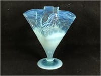 Opalescent Diamond Quilted Handkerchief Vase