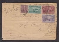 US Stamps #225, 232, 235, 236 tied on Cover to Par