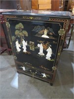 BEAUTIFUL BLACK LAQUER 1 DR/2DO CABINET