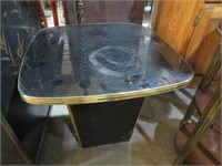 VINTAGE MIRRORED GLASS TOP TABLE