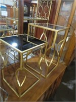 PAIR OF METAL MID CENT. STYLE TABLES