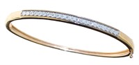 Elegant Natural Diamond Bangle Bracelet