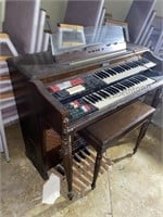 Thomas electric organ with bench not tested. The