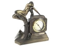 1986 Sasaparilla Brass Shelf Clock w Nude