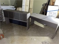Desk with overhead storage approximate