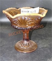 Vintage Fenton chocolate opalescent and candy dish