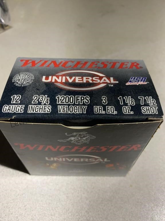 Box of Winchester universal 12 gauge shells see
