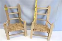 SMALL WOODEN CHAIRS FOR DOLLS