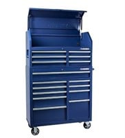 $898 HUSKY 41" 16 Drawer Tool Storage Chest BLUE