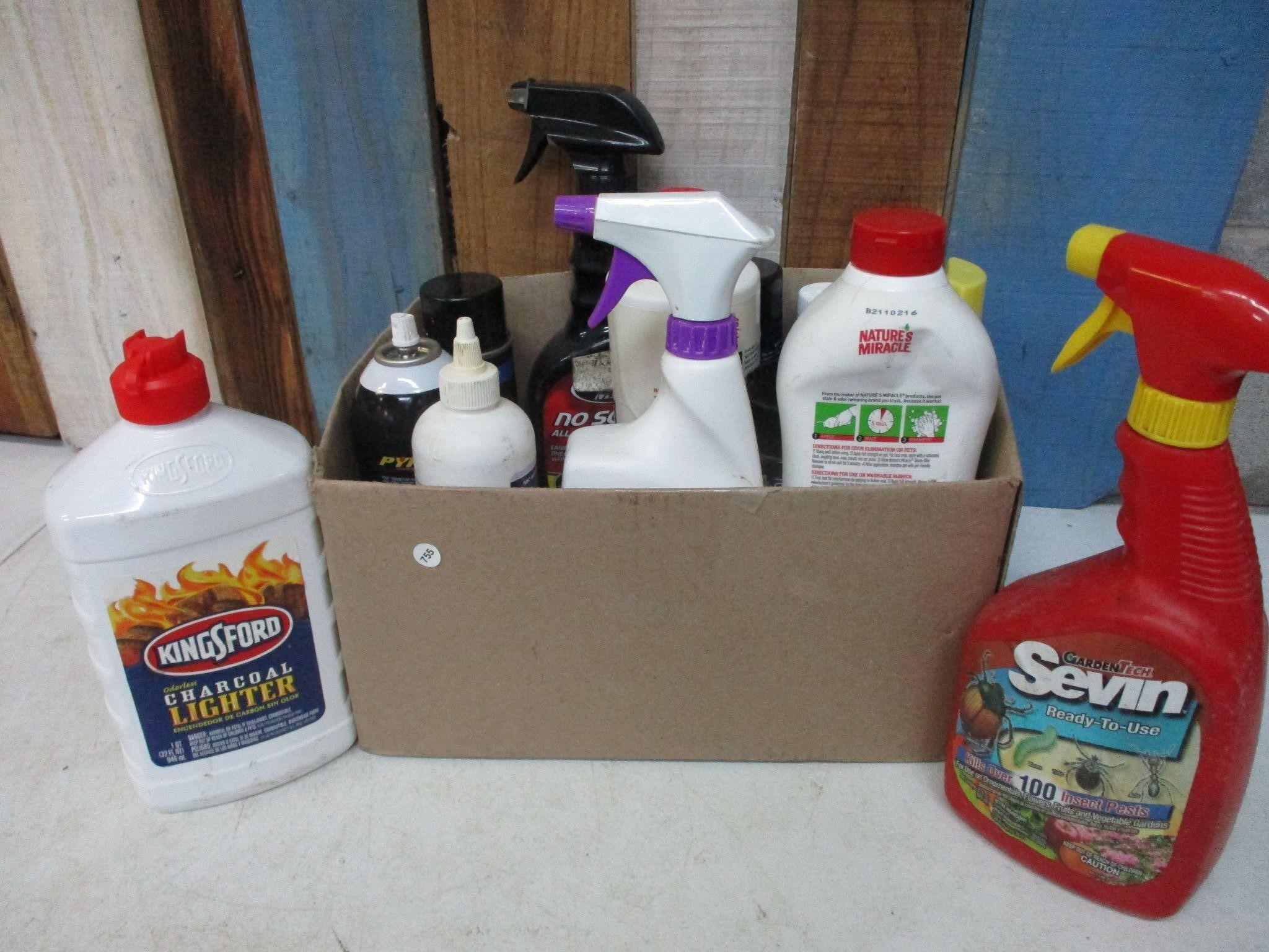 Box Lot of Chemicals