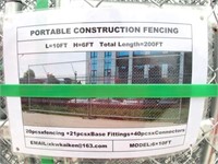 UNUSED Qty Of Portable Construction Fencing