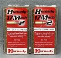 2x - Hornady 17 Mach 2 50 Rds/Box