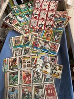 Football  trading cards in album sleeves