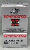 2x - Winchester 22LR No 12 Shot 50 Rds/Box