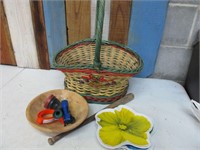 Basket with Misc. Home Decor