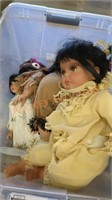Native American porcelain doll lot