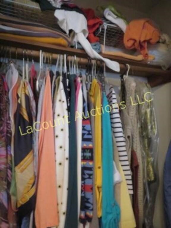 womens clothing all hanging & top shelf