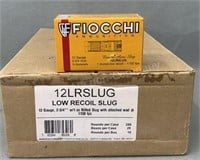 250 Rd Case Fiocchi 12 Ga 2 3/4 Low Recoil Slugs