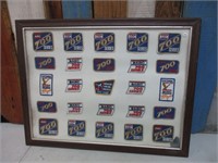 26x21" Framed Lot of Bowling Merit Badges
