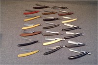 Lot of 20 Antique and Vintage Straight Razors.