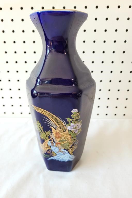 Deep Blue Asian Vase