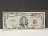 5 Dollar Red Seal Currency Note