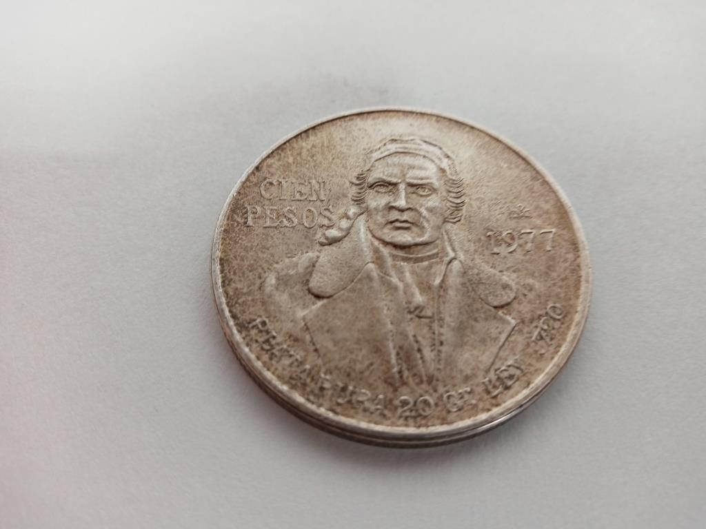 1977 Silver 100 Pesos
