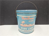Vintage Metal Bob Evans Lard Bucket w/Lid