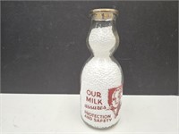Vintage Model Advertising Quart Cream Bottle