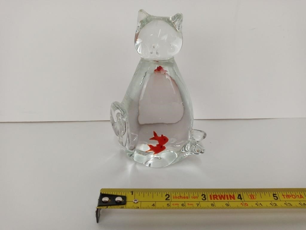 Fish in Cat's Belly Glass Paper Weight
