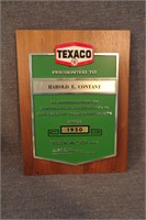 Vintage TEXACO DEALER Wall Plaque Award 1950