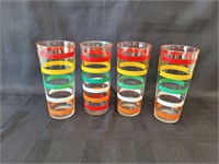Mid-Century Rainbow Striped Glasses