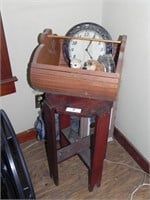 Small Plant Stand, Wooden Magazine Rack, Clock,