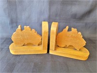 Australia Shaped Wooden Bookends