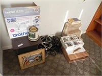 Sewing Machine, Candle Warmer, Misc. on Floor,