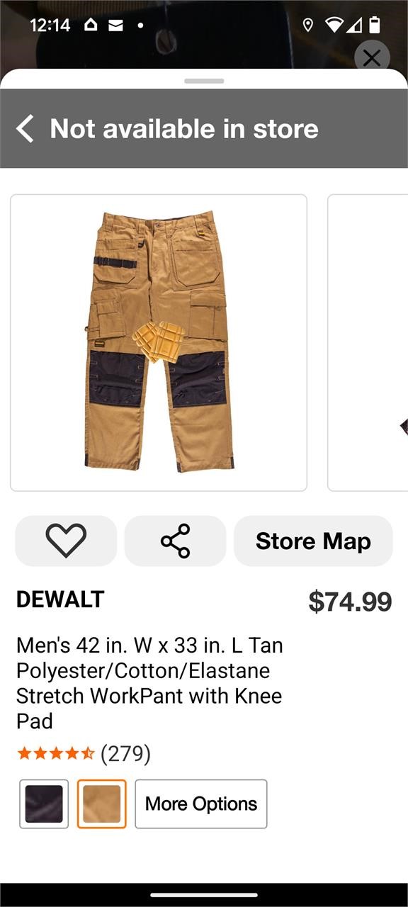 DEWALT Men's. Tan  Pants