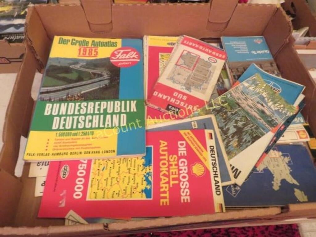 vintage travel maps books German