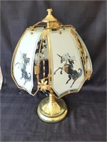 Vintage Unicorn Shade Brass Lamp