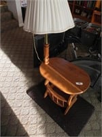 Table Lamp with Magazine Rack