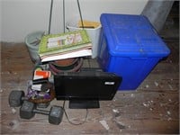 Small TV, Planters, Dumbbells, Tote, Etc.