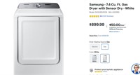Samsung - 7.4 Cu. Ft. Gas Dryer with Sensor Dry